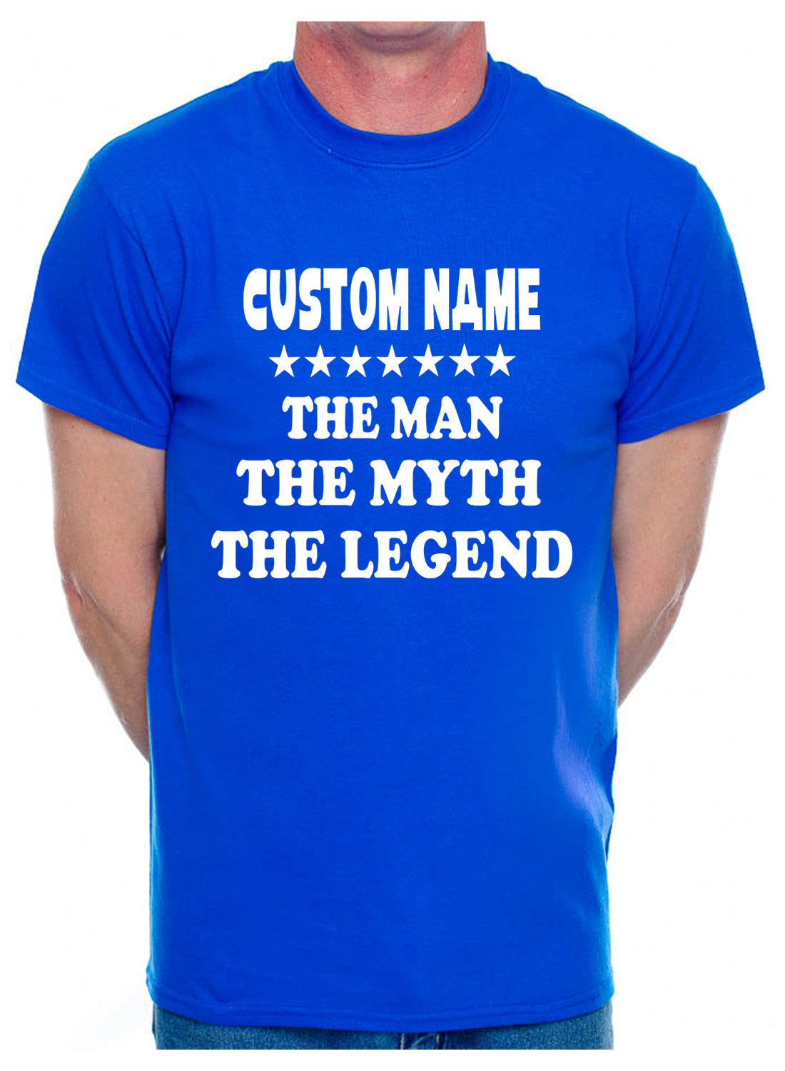 Personalised Mens T-Shirt The Man The Myth Custom Name