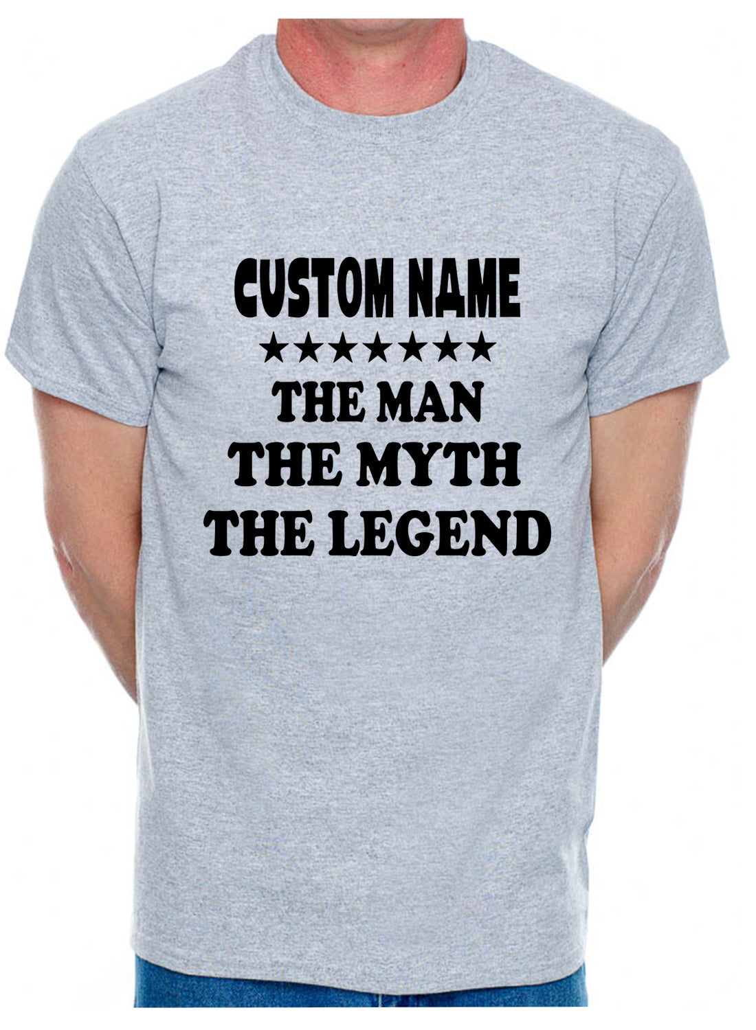 Personalised Mens T-Shirt The Man The Myth Custom Name