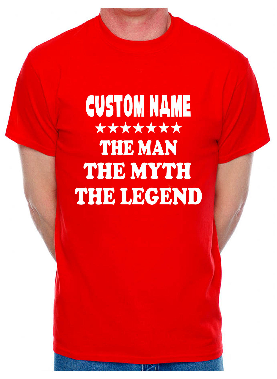 Personalised Mens T-Shirt The Man The Myth Custom Name