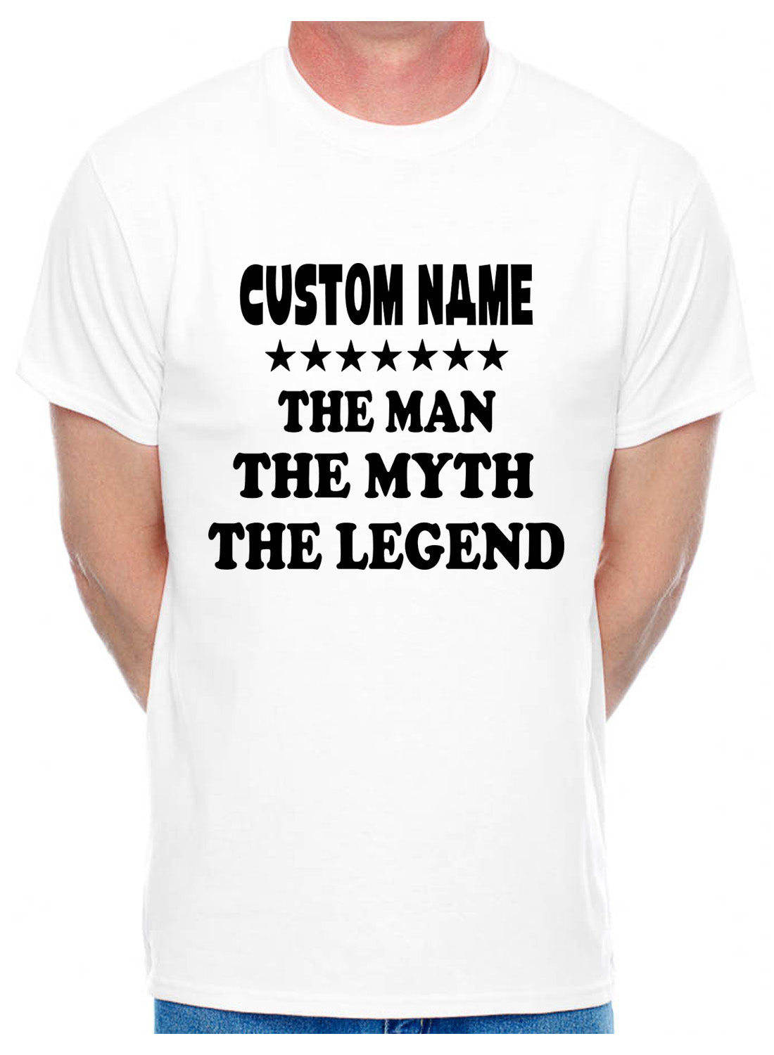 Personalised Mens T-Shirt The Man The Myth Custom Name