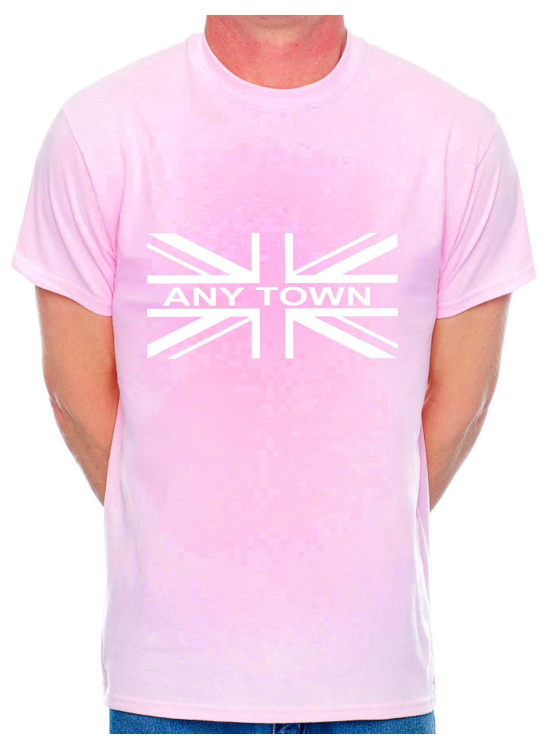 Personalised Mens T-Shirt Union Jack Any Town Name Sport Club Name