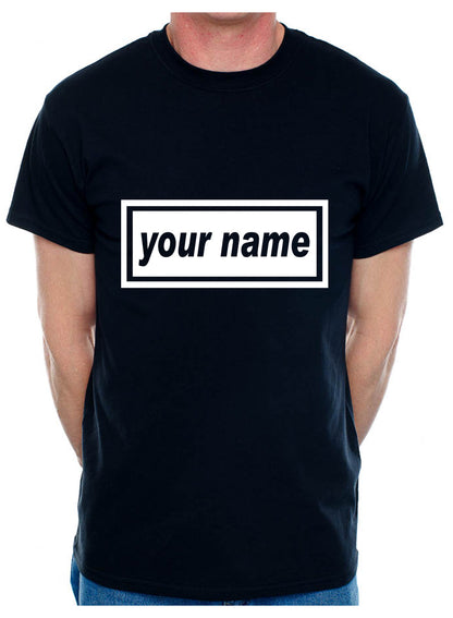 Customised T-Shirt Your Name You Choose The Name Word Song Mens