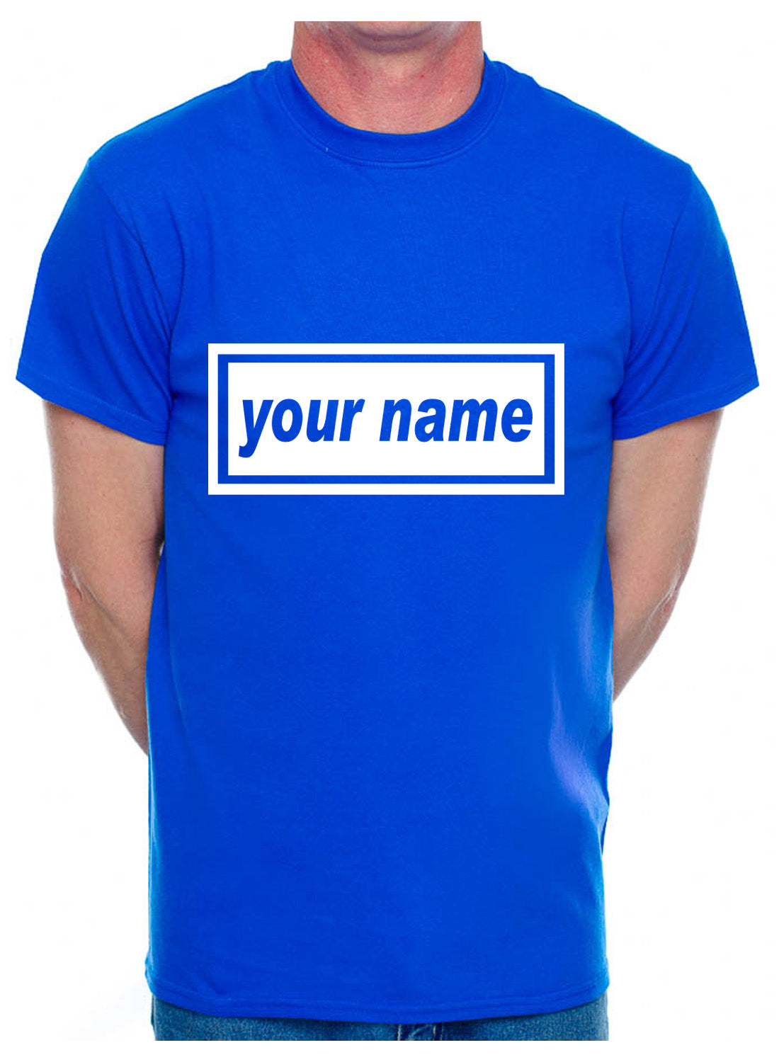 Customised T-Shirt Your Name You Choose The Name Word Song Mens