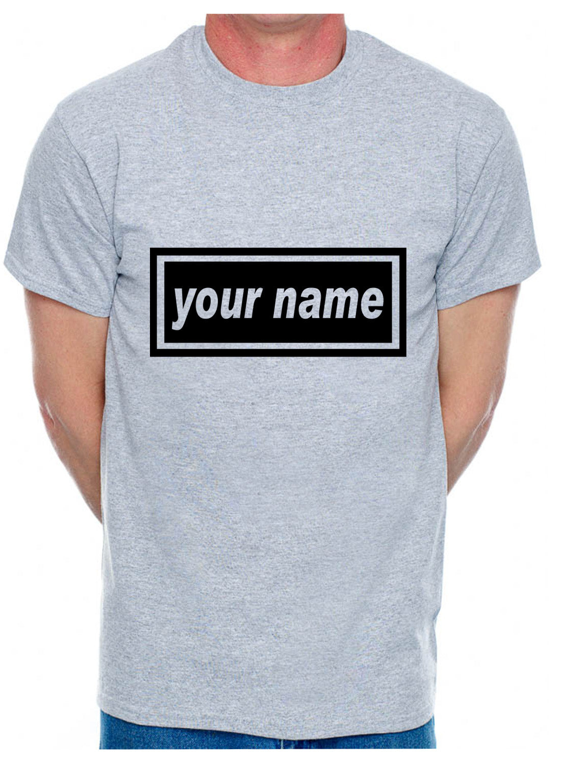 Customised T-Shirt Your Name You Choose The Name Word Song Mens