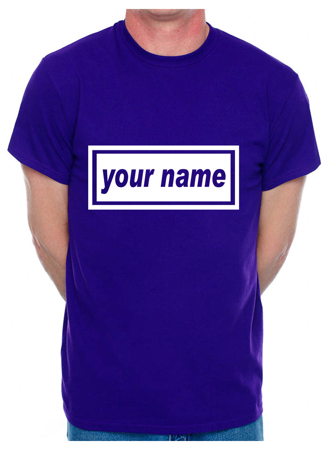 Customised T-Shirt Your Name You Choose The Name Word Song Mens