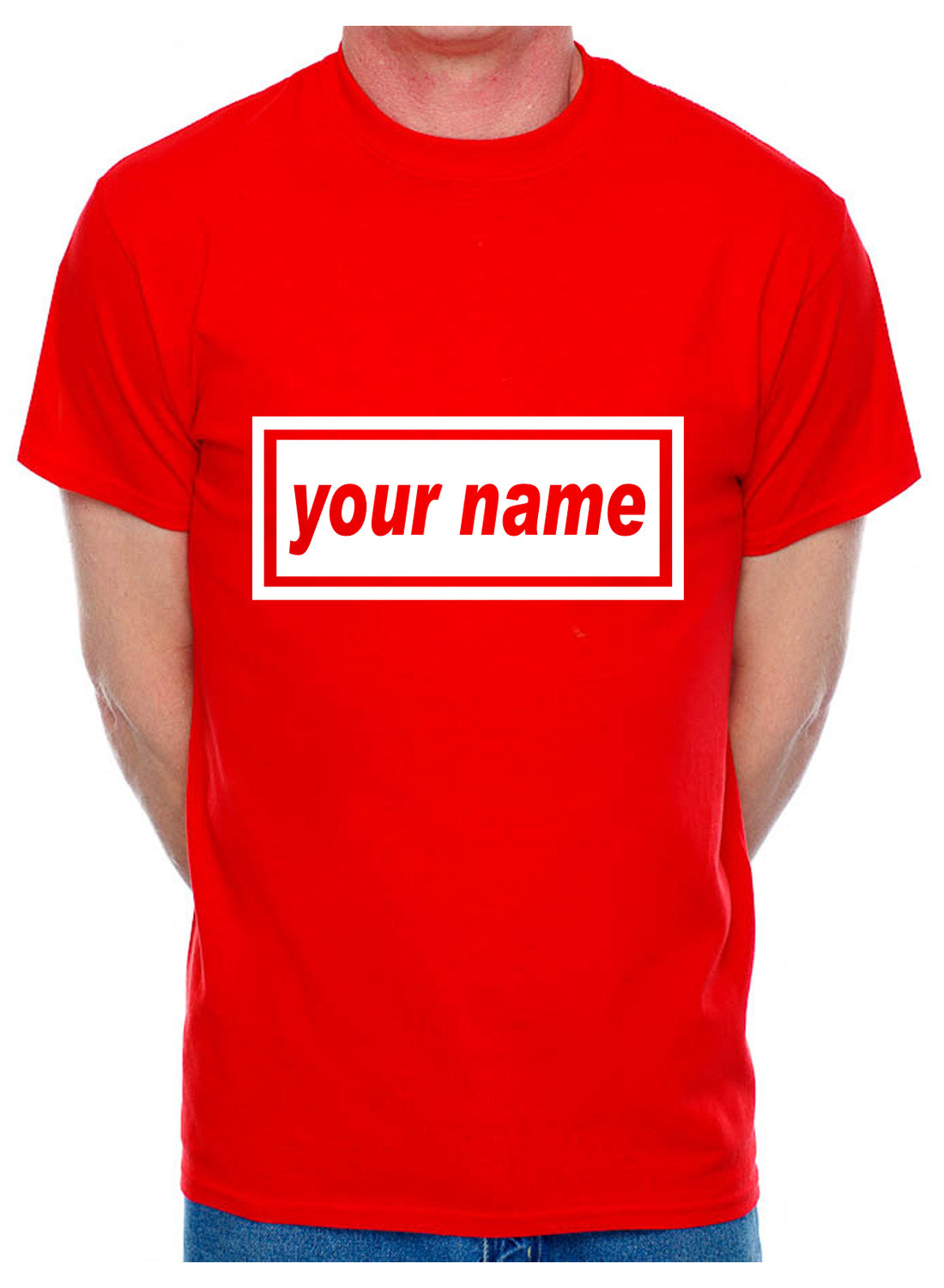 Customised T-Shirt Your Name You Choose The Name Word Song Mens