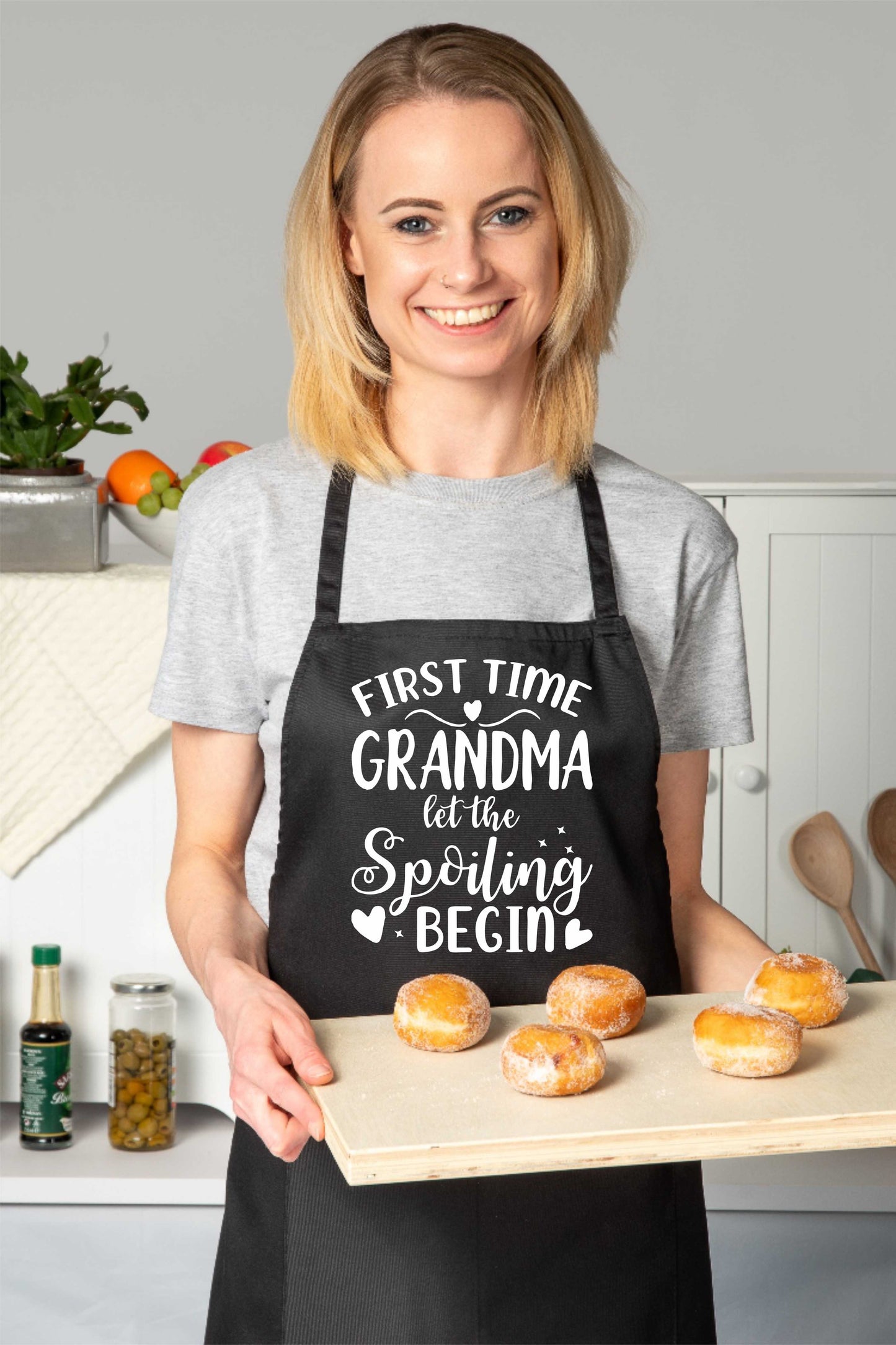 First Time Grandma Nan Funny Apron Baking Cooking Apron