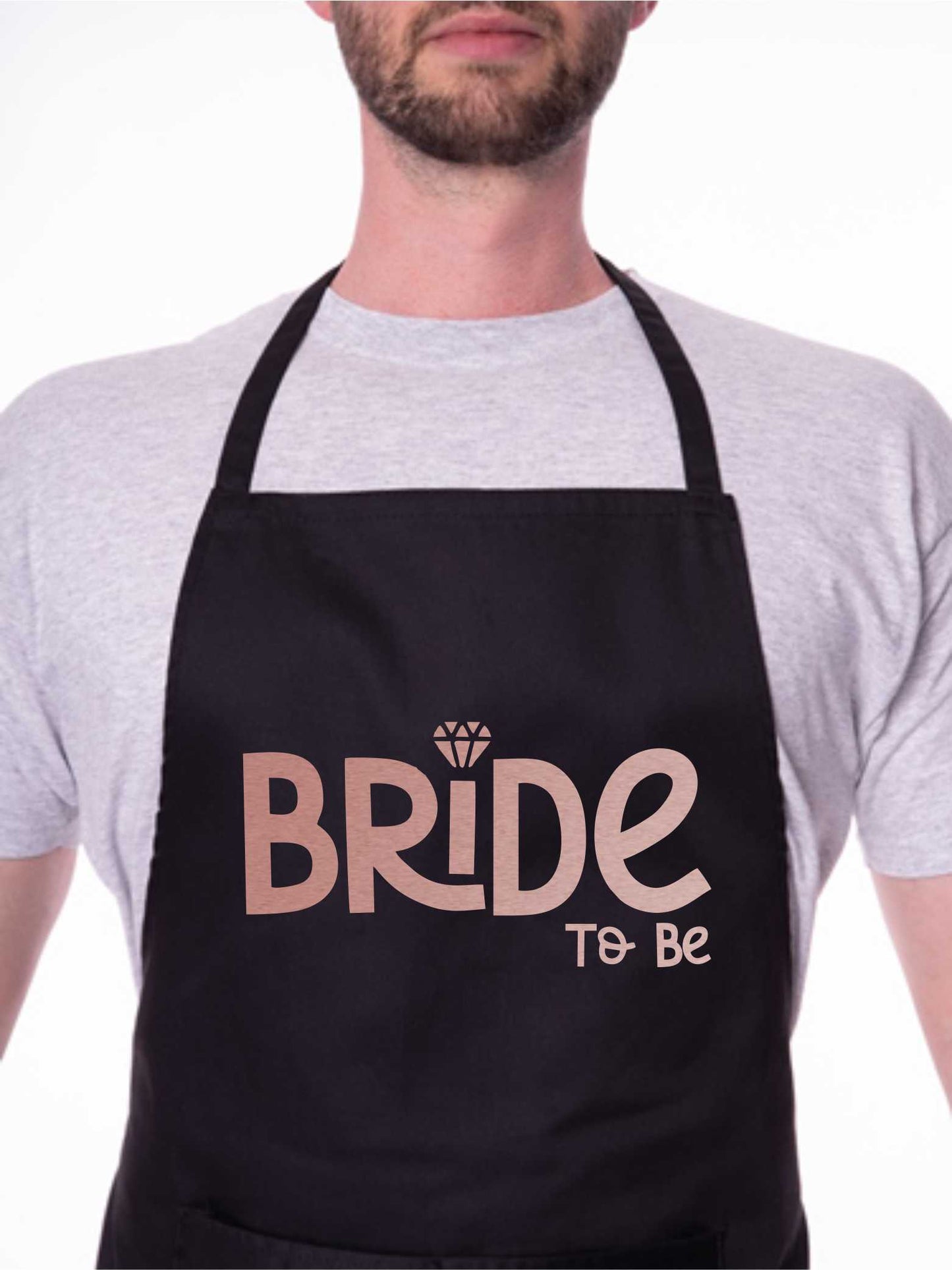 Bride To Be Hen Party Wedding Gift Funny Apron In Rose Gold Design Cooking Apron