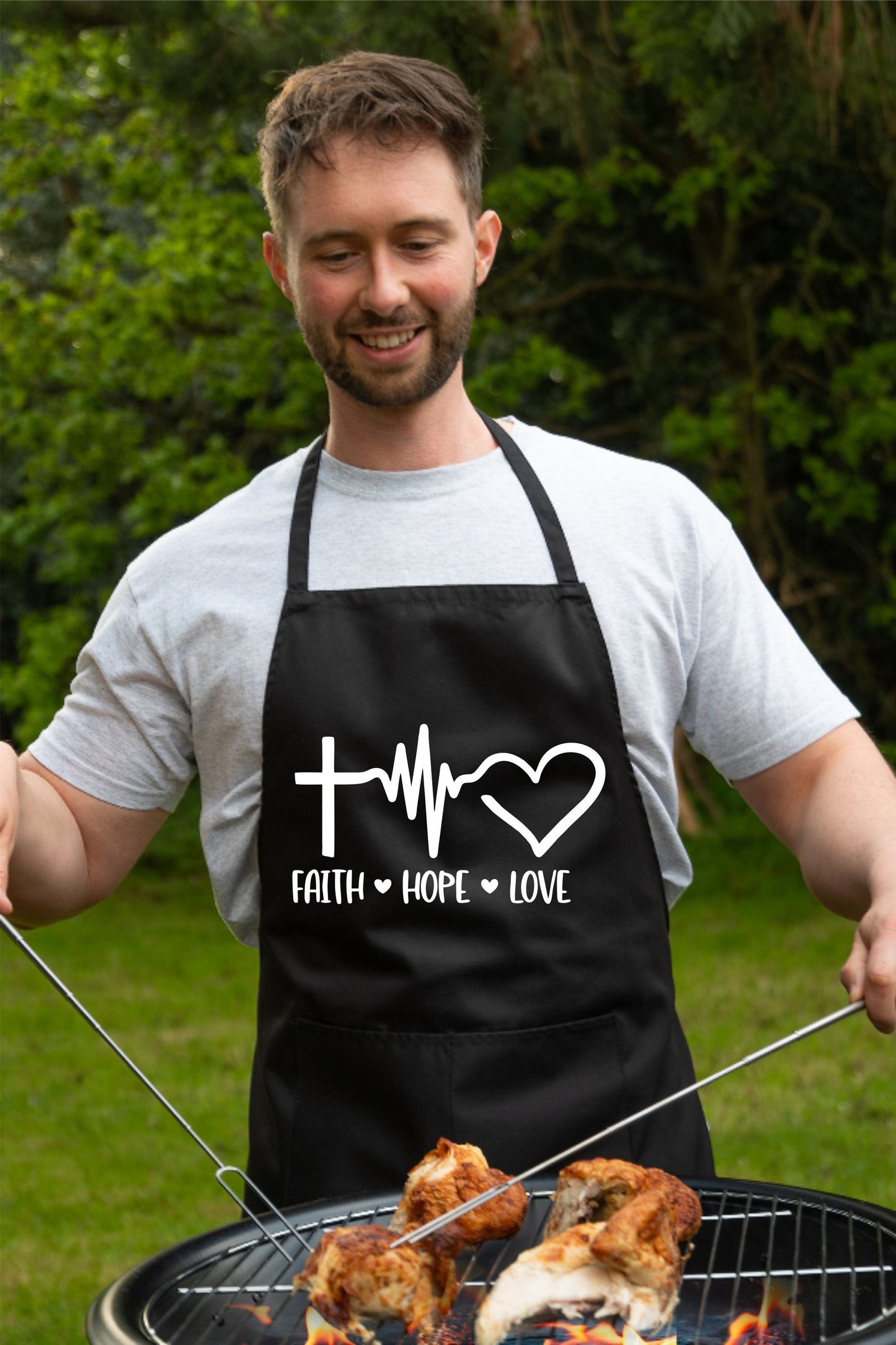 Faith Hope Love Church Christian Funny Apron Baking Cooking Apron