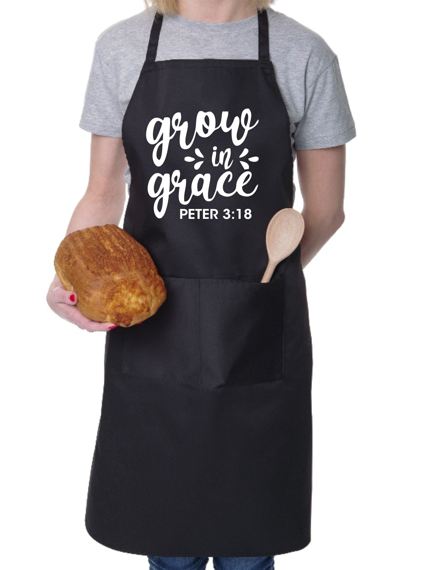 Grow In Grace Church Christian Funny Apron Baking Cooking Apron