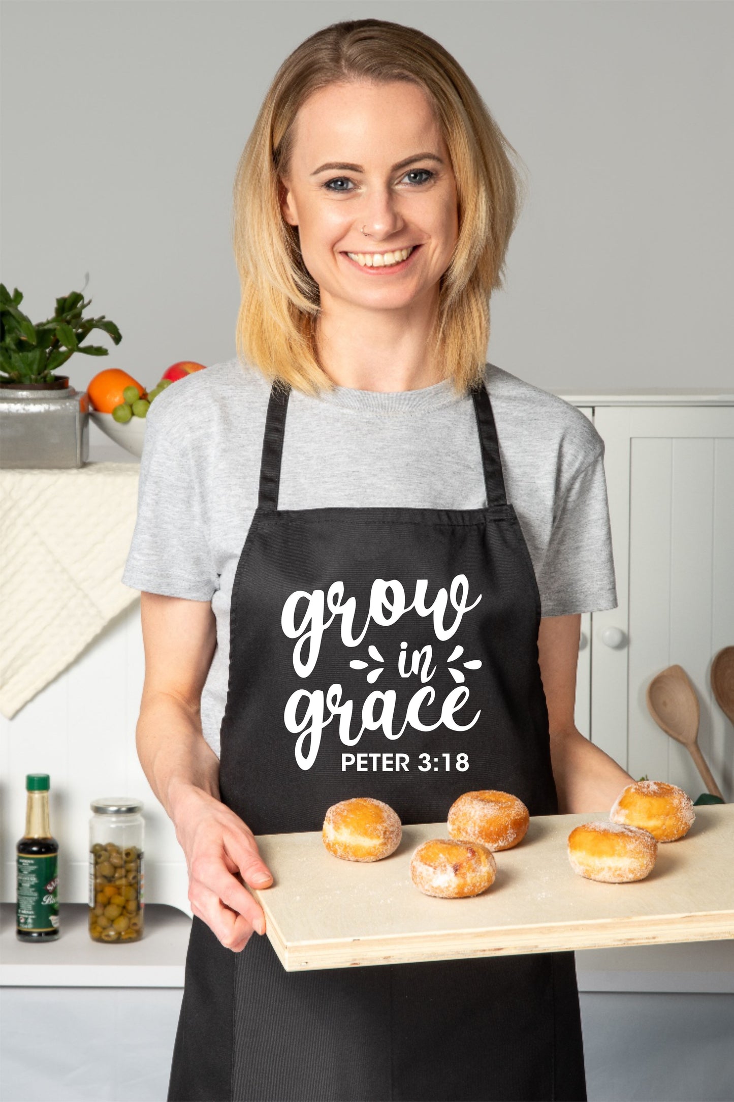 Grow In Grace Church Christian Funny Apron Baking Cooking Apron