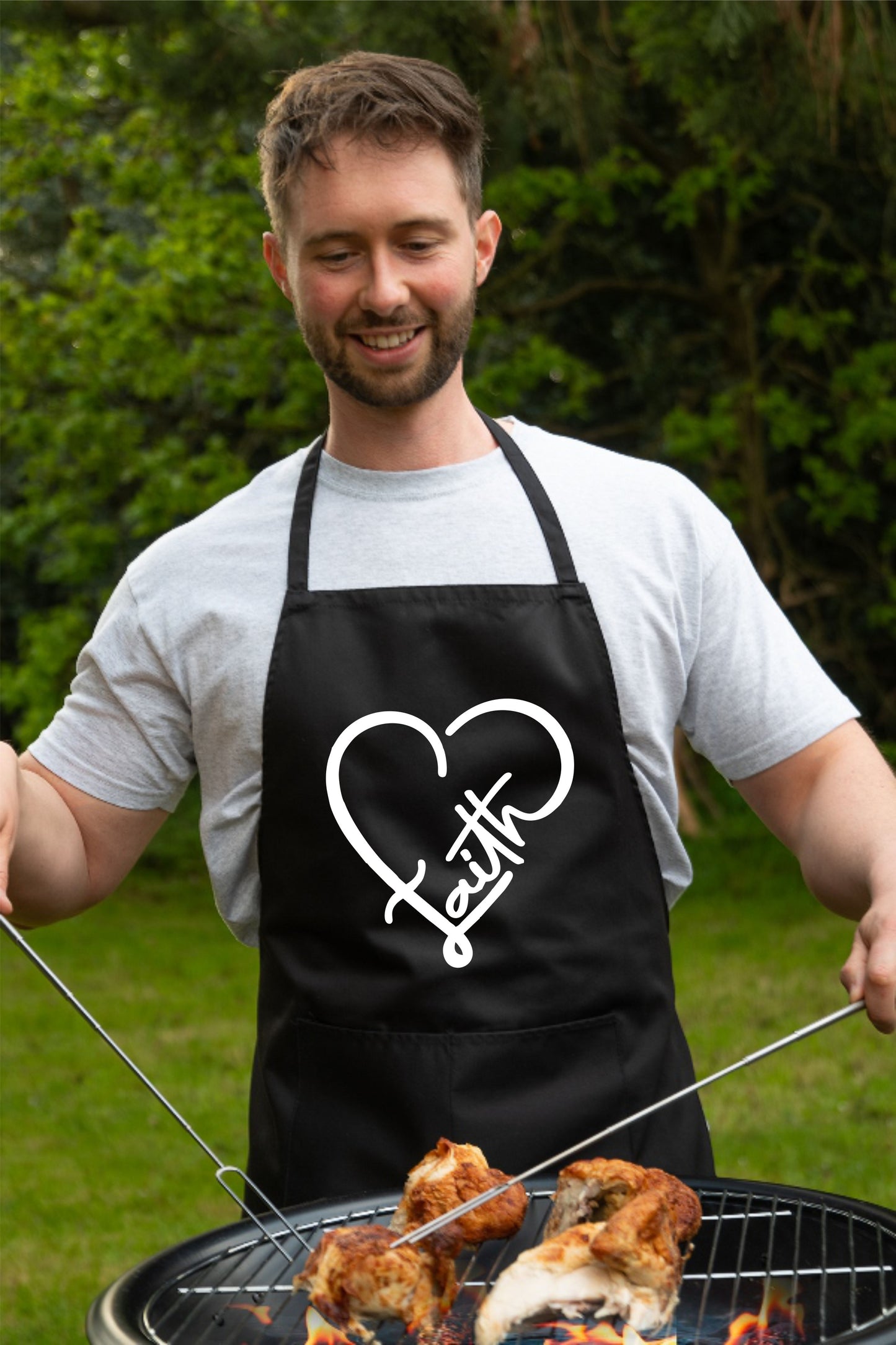 Faith In Heart Church Christian Funny Apron Baking Cooking Apron