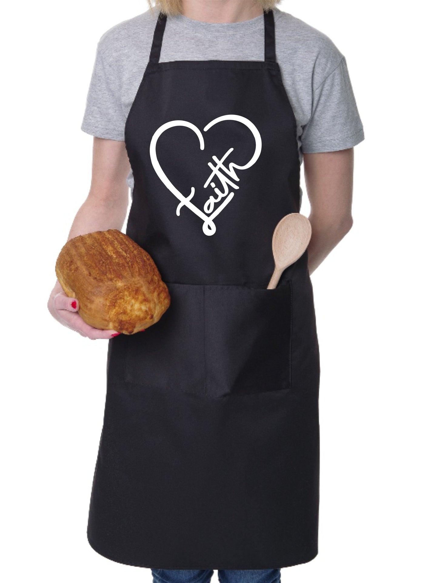 Faith In Heart Church Christian Funny Apron Baking Cooking Apron