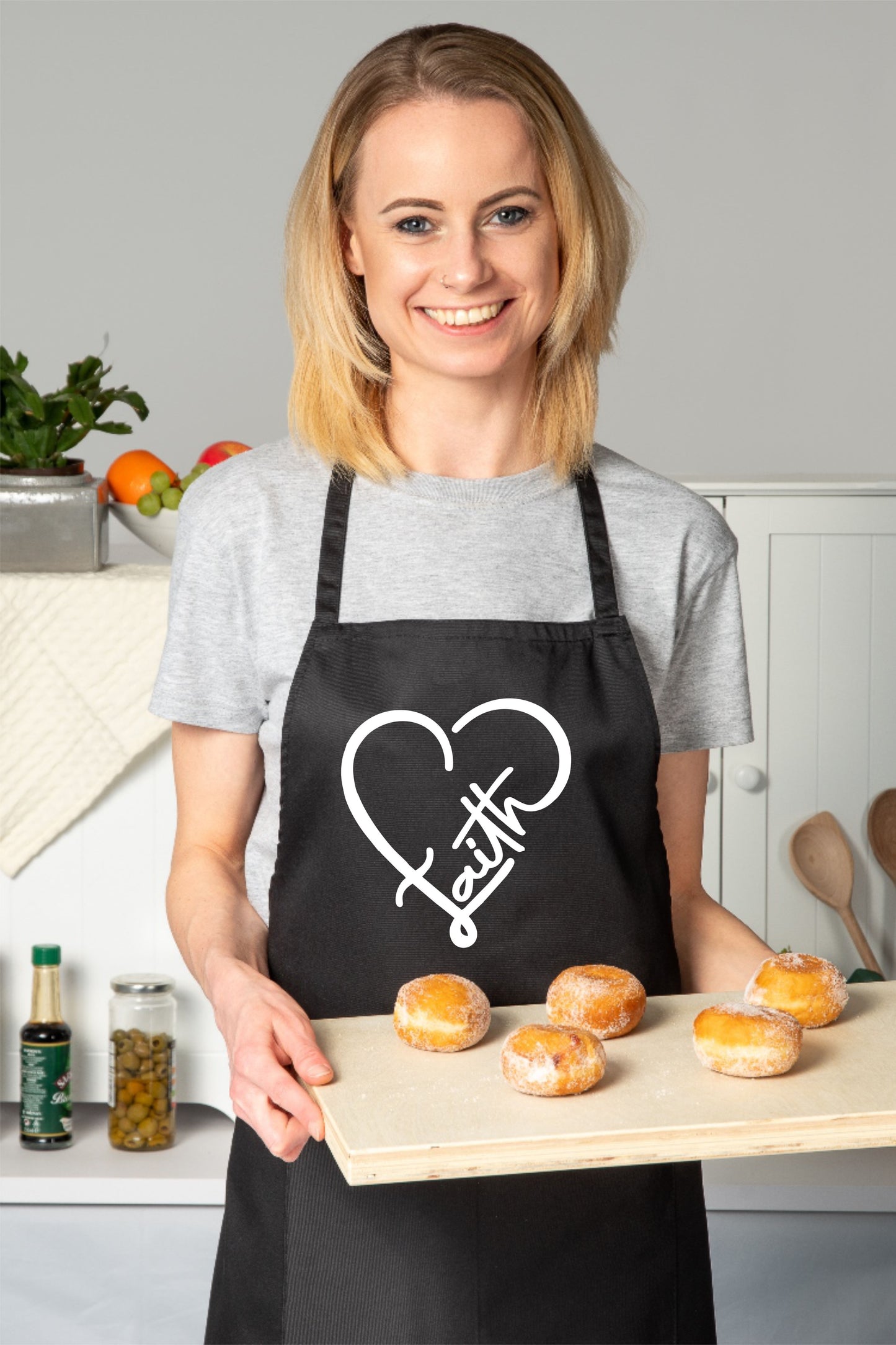 Faith In Heart Church Christian Funny Apron Baking Cooking Apron