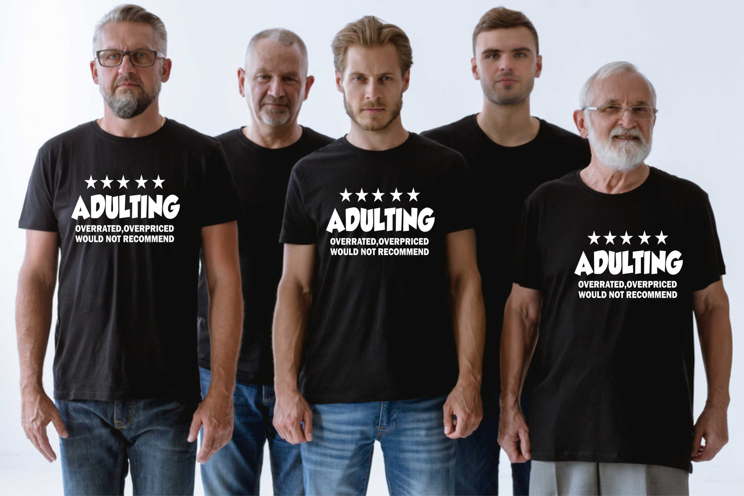 Adulting Is Over Rated T-Shirt Funny Slogan Birthday Men Man's Tee