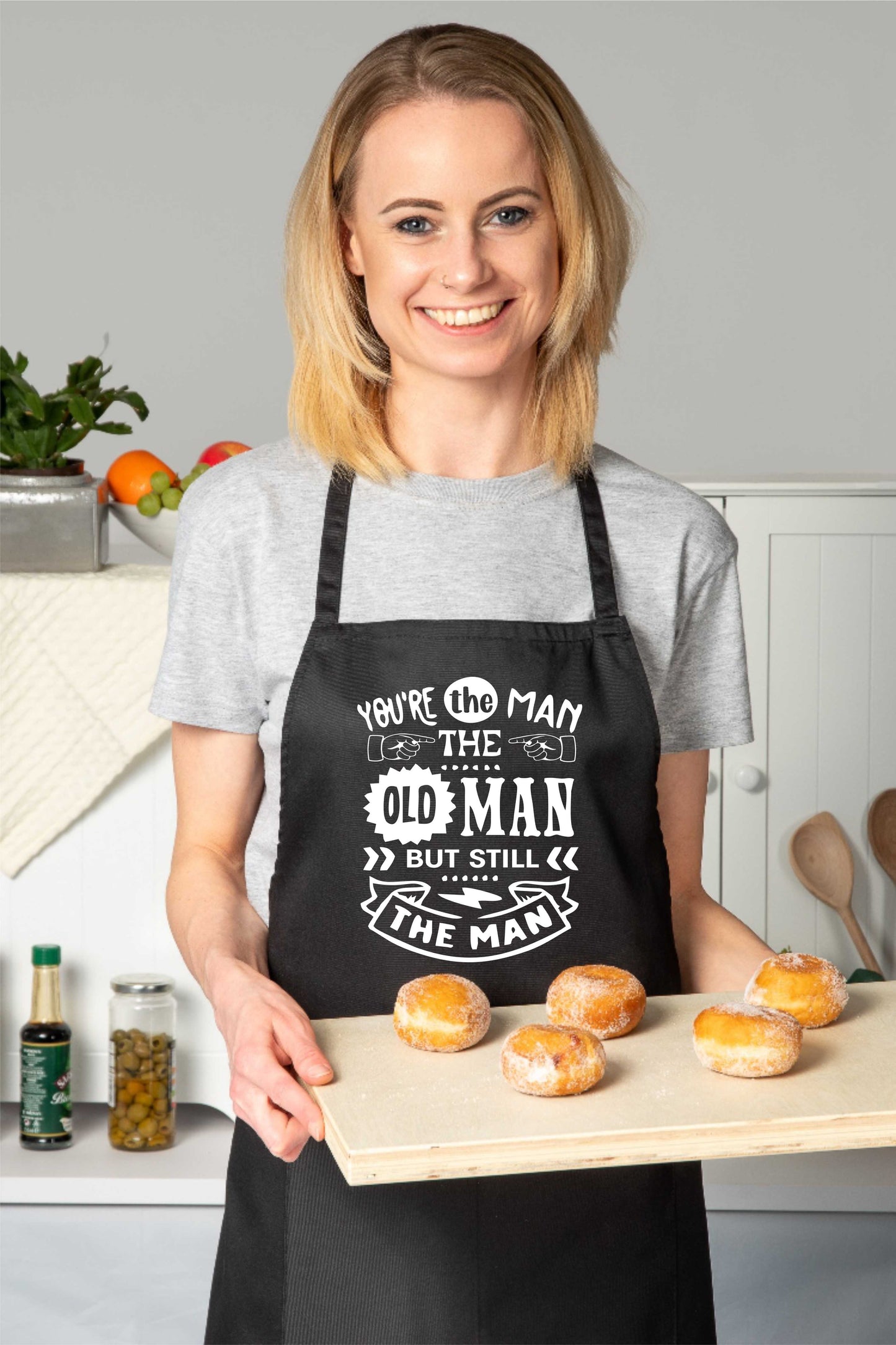 You're The Man The Old Man Apron Funny Birthday Gift Cooking Baking BBQ