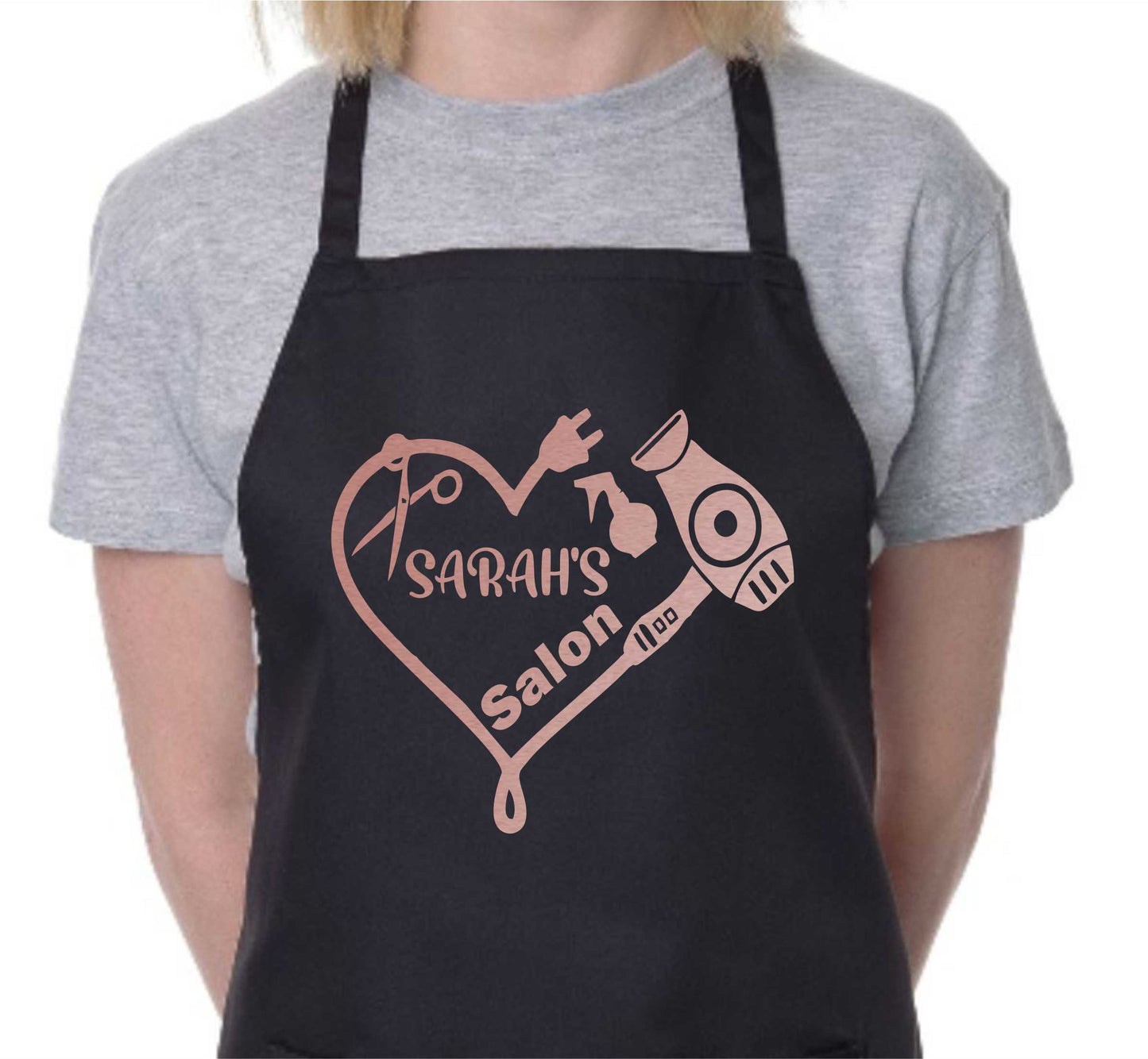 Personalised Apron Hairdresser Beauty Salon Your Name Here Work Gift