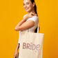 Bride To Be In Rose Gold Print Hen Party Wedding Gift Resuable Shopping Bag