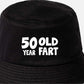 50 Year Old Fart Bucket Hat 50th Birthday Gift For Men & Ladies