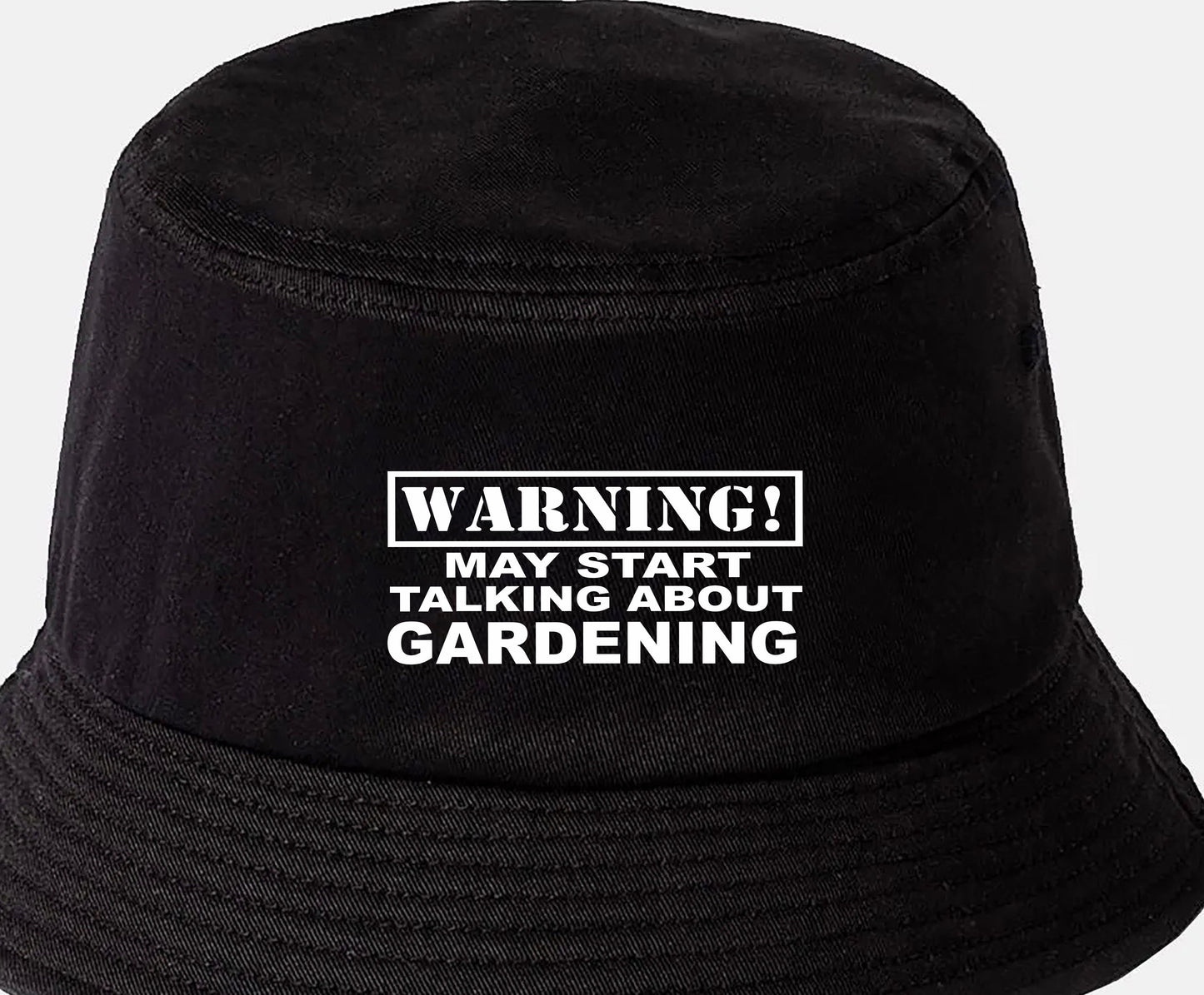 Warning May Talk About Gardening Bucket Hat Gardeners Gift for Men & Ladies