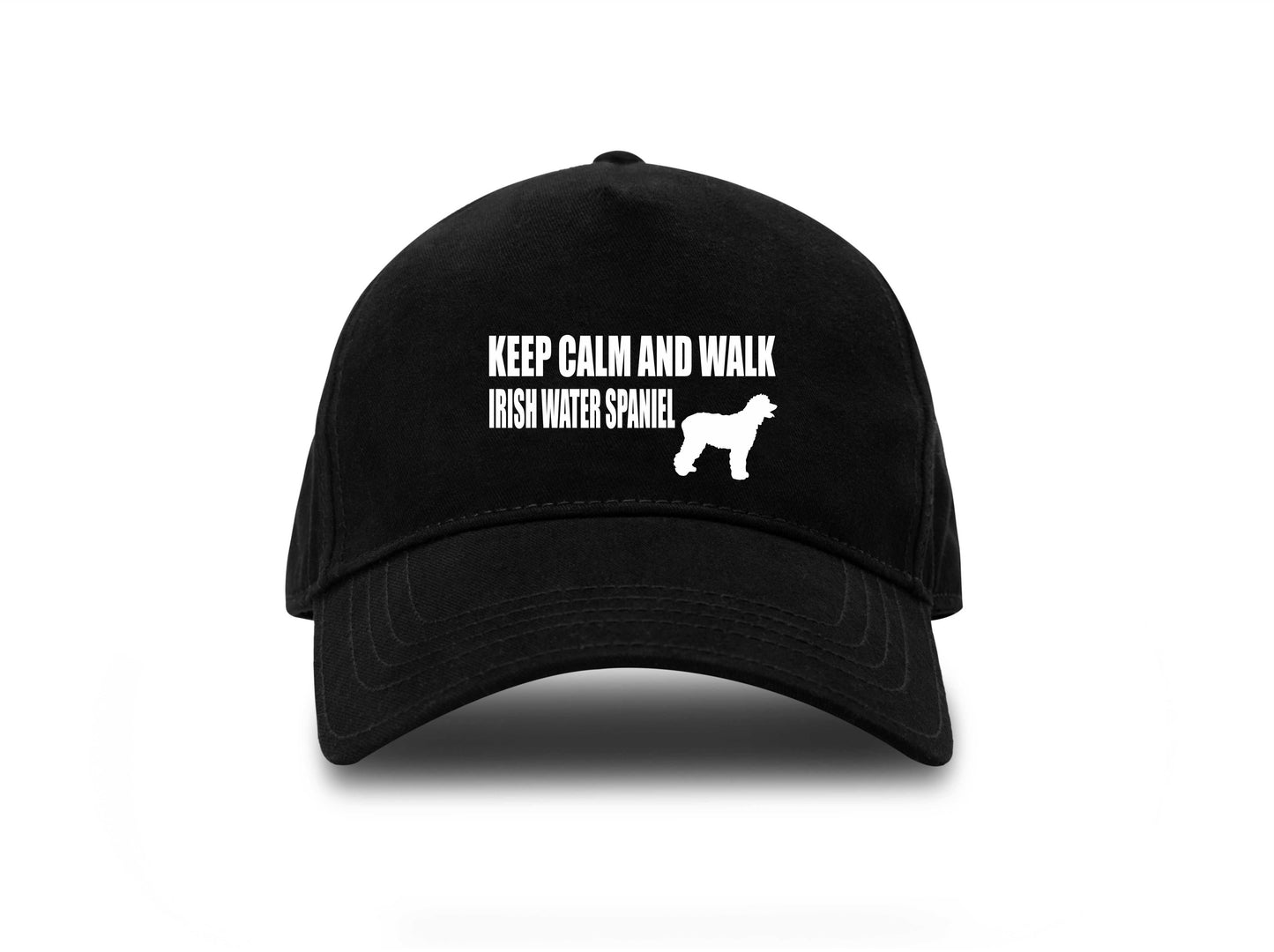 Keep Calm & Walk Irish Water Spaniel Baseball Cap Dog Lovers Gift Men & Ladies