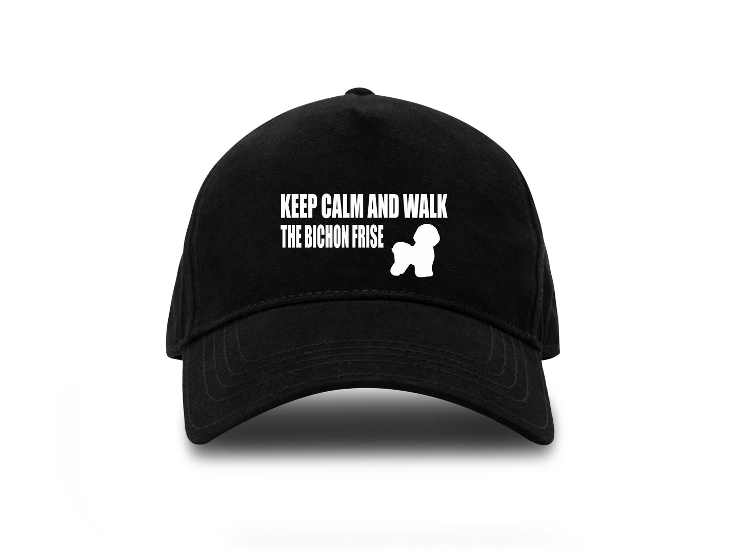 Keep Calm & Walk The Bichon Frise Baseball Cap Dog Lovers Gift For Men & Ladies