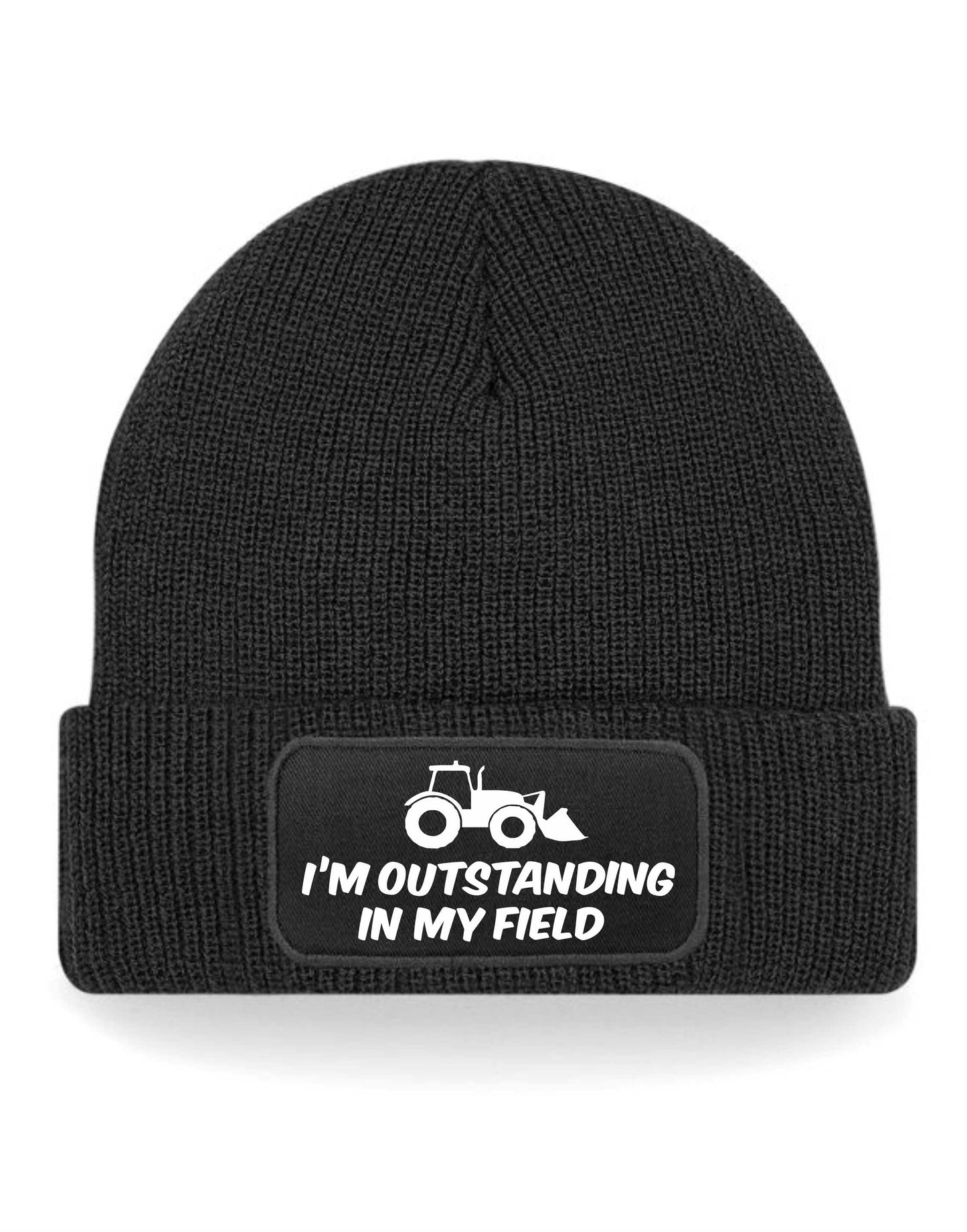 I'm Outstanding In My Field Beanie Hat Gift For Any Farmers For Men & Ladies