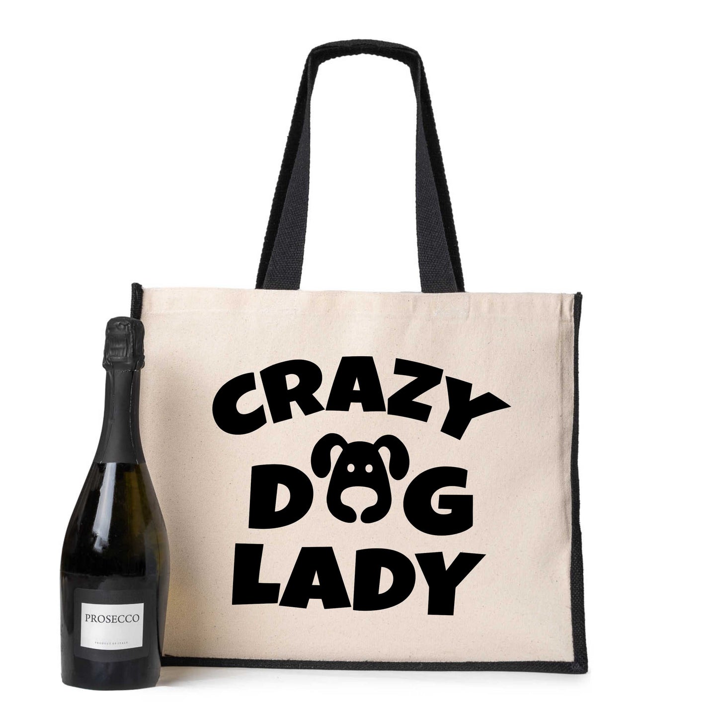 Crazy Dog Lady Tote Bag Dog Lovers Ladies Canvas Shopper