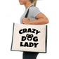 Crazy Dog Lady Tote Bag Dog Lovers Ladies Canvas Shopper