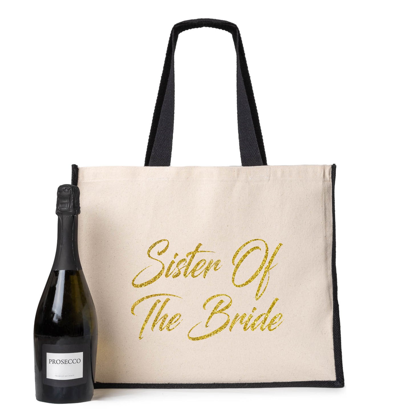 Sister Of Bride Tote Bag Wedding Hen Party Idea Jute Canvas Shopper