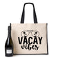 Vacay Vibes Beach Tote Bag Holiday Great For Travel Ladies Canvas Shopper