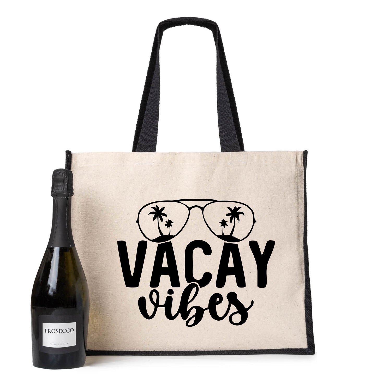 Vacay Vibes Beach Tote Bag Holiday Great For Travel Ladies Canvas Shopper