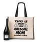 This Is What Awesome Mom Tote Bag Mothers Day Ladies Canvas Shopper