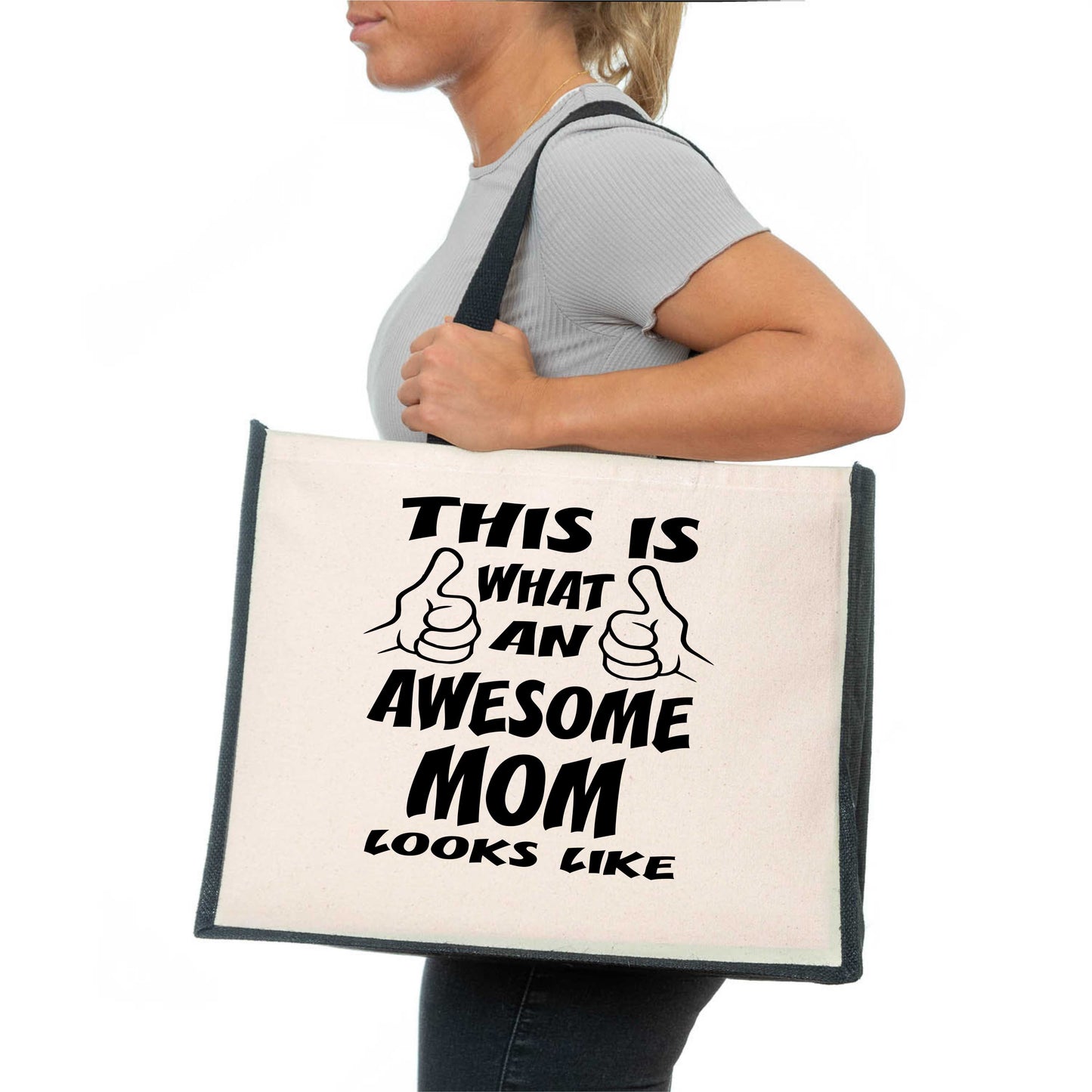 This Is What Awesome Mom Tote Bag Mothers Day Ladies Canvas Shopper