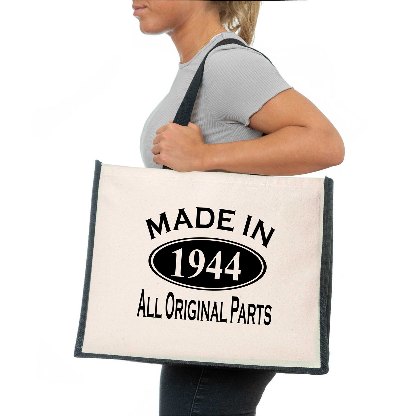 Made In 1944 Tote Bag 80th Birthday Gift Age 80 Ladies Canvas Shopper