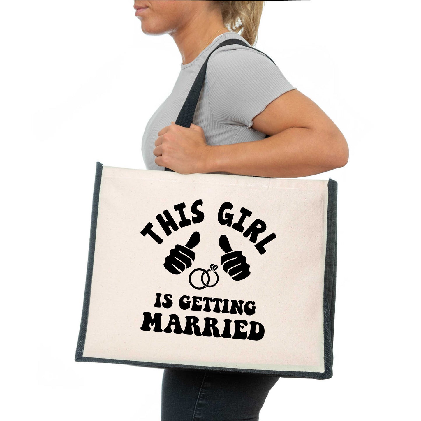 This Girl Getting Married Tote Bag Wedding Hen Party Ladies Canvas Shopper