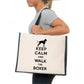 Keep Calm & Walk The Boxer Tote Bag Dog Lovers Ladies Canvas Shopper