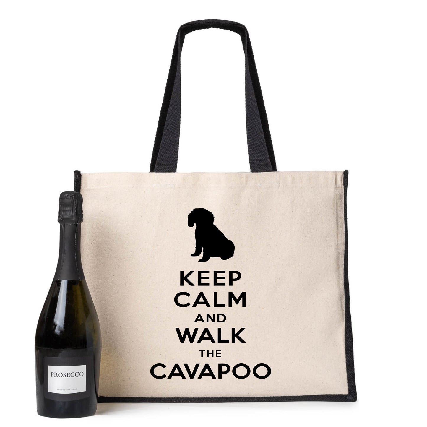 Keep Calm & Walk The Cavapoo Tote Bag Dog Lovers Ladies Canvas Shopper