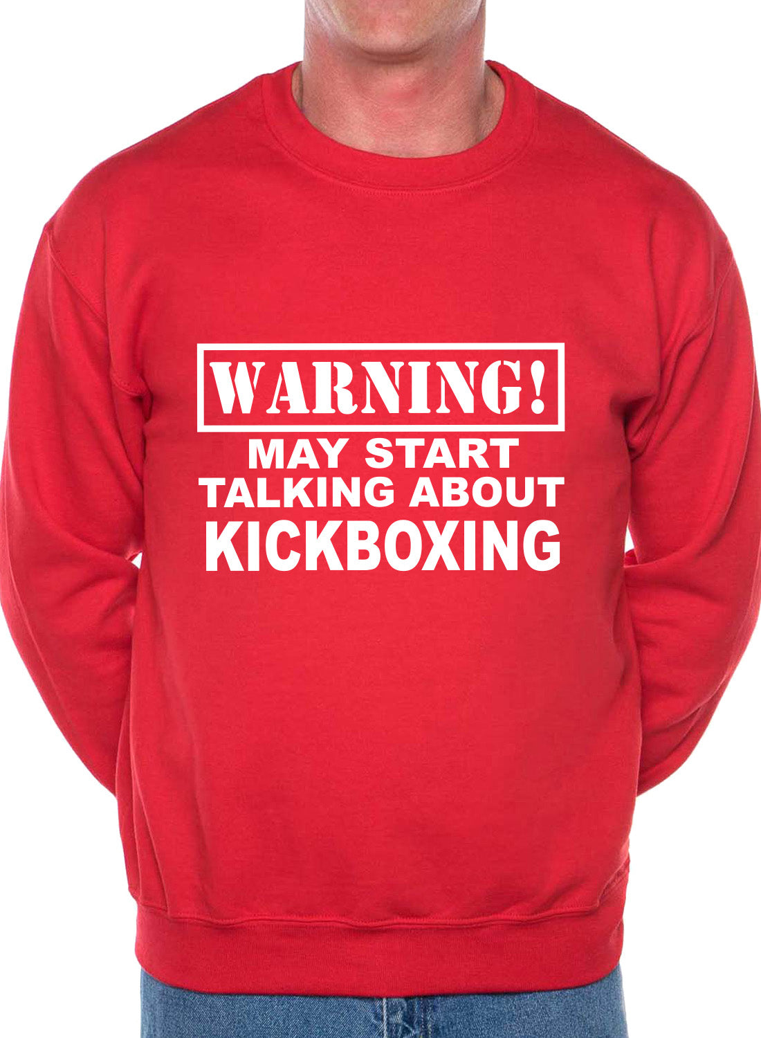 Warning May Talk About Kickboxing Martial Arts Sweatshirt