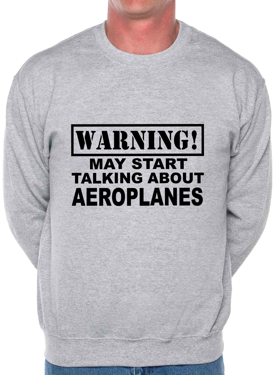 Warning May Talk About Aeroplanes Plane Spotter Sweatshirt