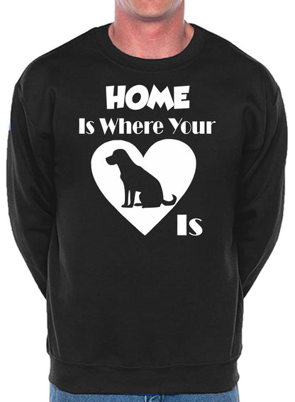 Home Is Where The Labrador Is Dog Lover Unisex Sweatshirt