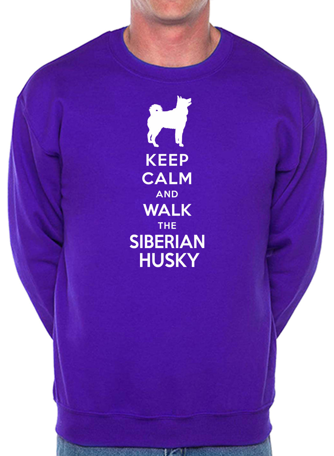 Keep Calm & Walk Siberian Husky Dog Lover Unisex Sweatshirt