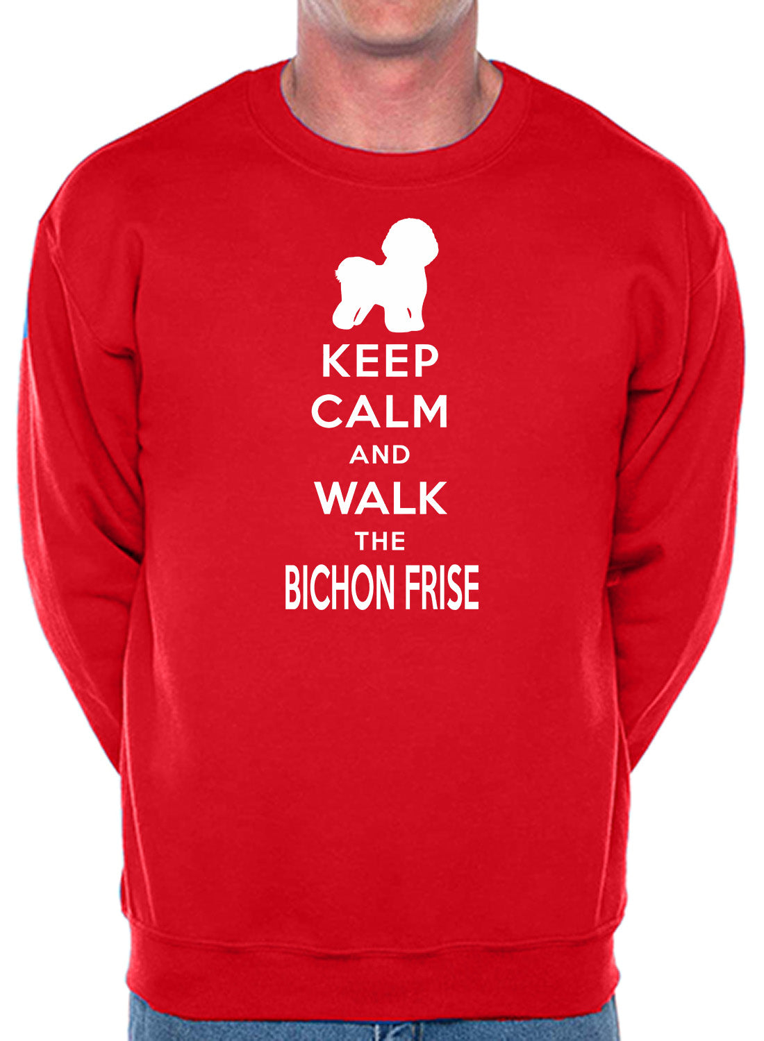 Keep Calm & Walk Bichon Frise Dog Lover Sweatshirt