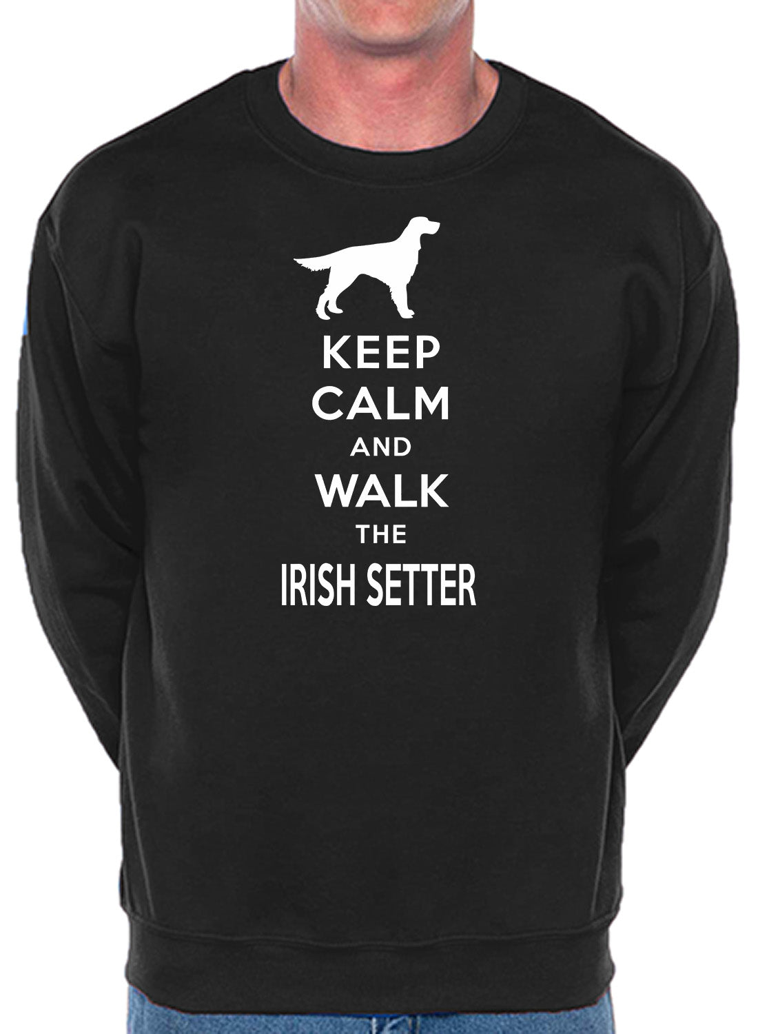 Keep Calm & Walk Irish Setter Dog Lover Sweatshirt