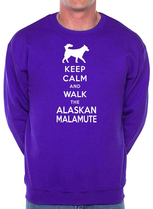 Keep Calm & Walk Alaskan Malamute Dog Lover Sweatshirt