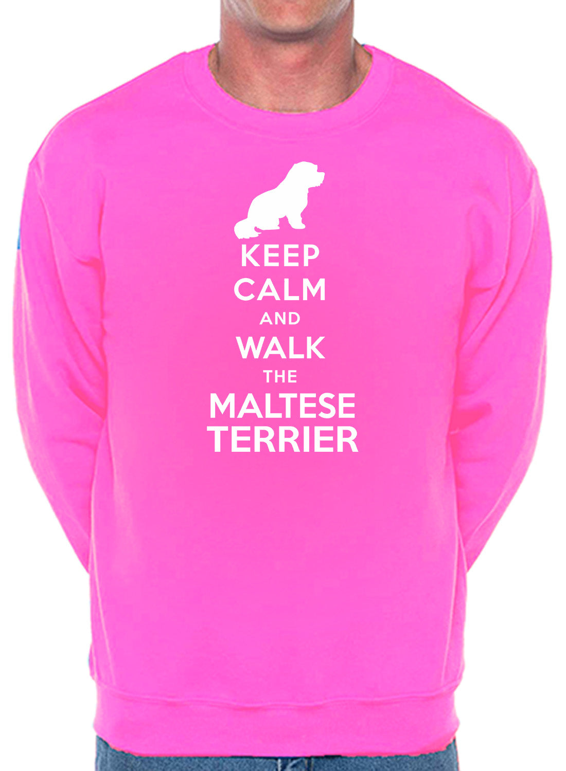 Keep Calm & Walk Maltese Terrier Dog Lover Sweatshirt