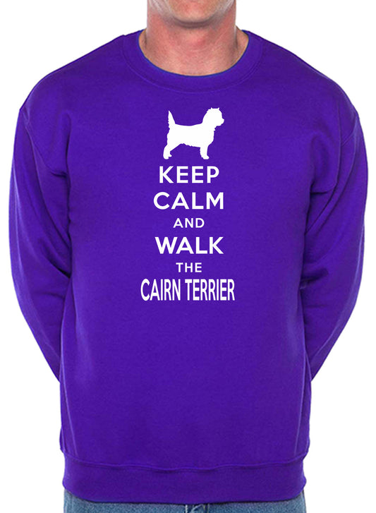 Keep Calm & Walk Cairn Terrier Dog Lover Sweatshirt