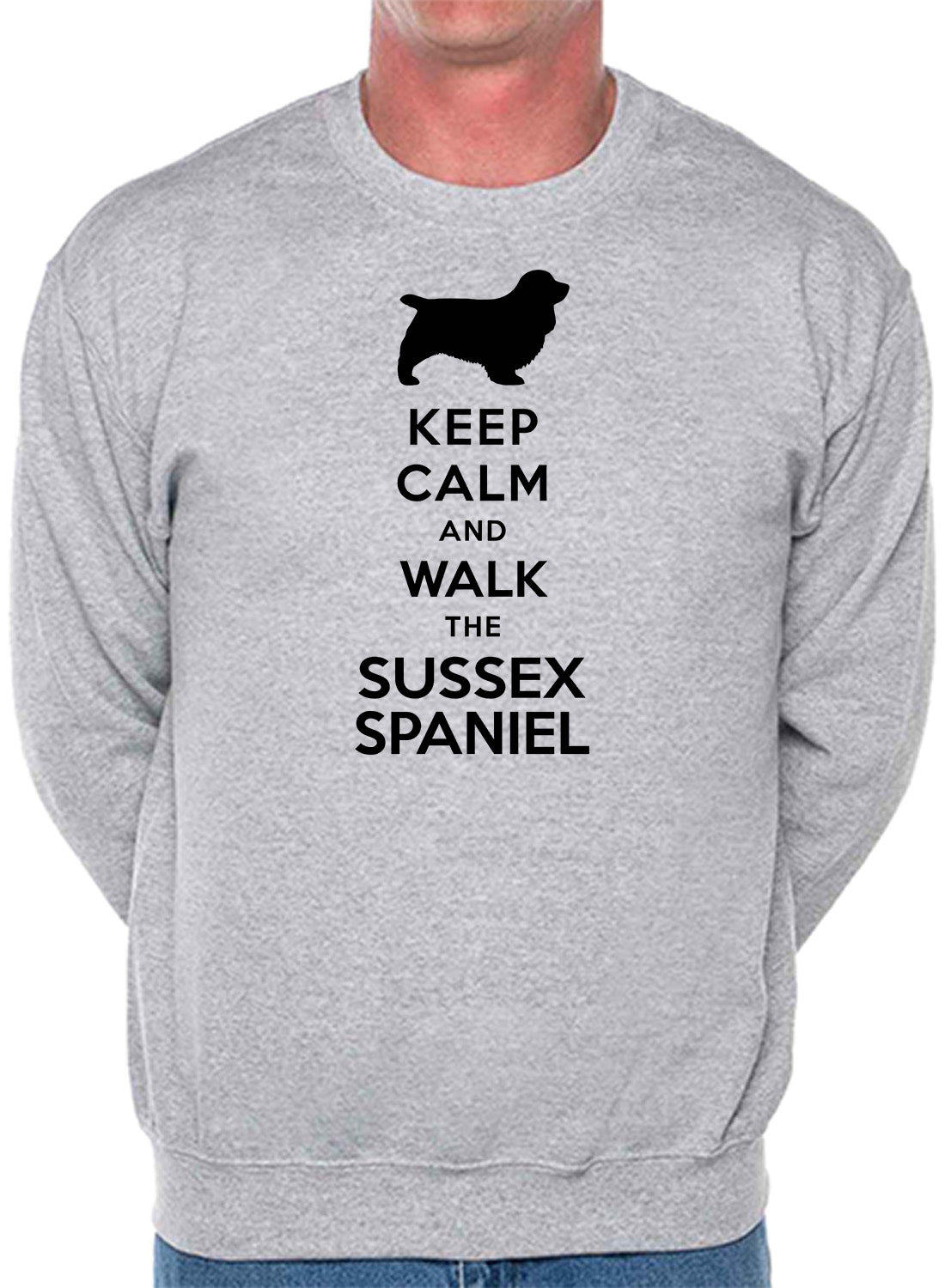 Keep Calm & Walk Sussex Spaniel Dog Lover Sweatshirt