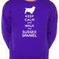 Keep Calm & Walk Sussex Spaniel Dog Lover Sweatshirt