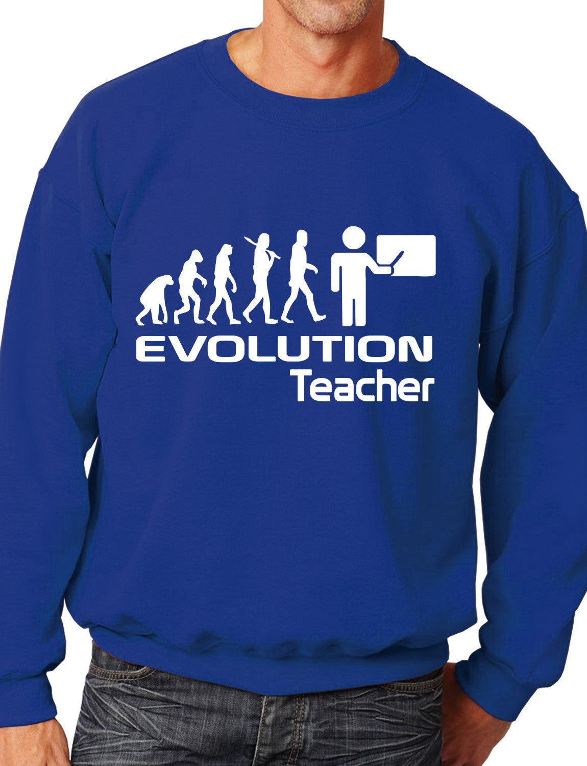 Evolution Of A Teacher Job Work Unisex Sweatshirt Sizes S-XXL